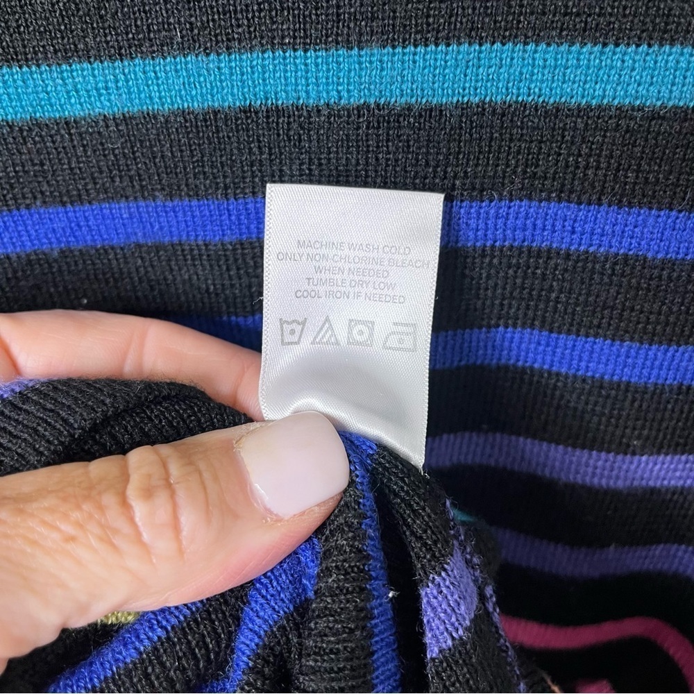 Lovers and Friends Unity Sweater Dress Rainbow Stripe Size Large Long Sleeve - Picture 9 of 9